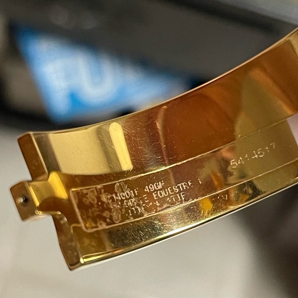 Hermes clic clac. First run enamel H black white equestrian print Great shape. - Picture 5 of 9